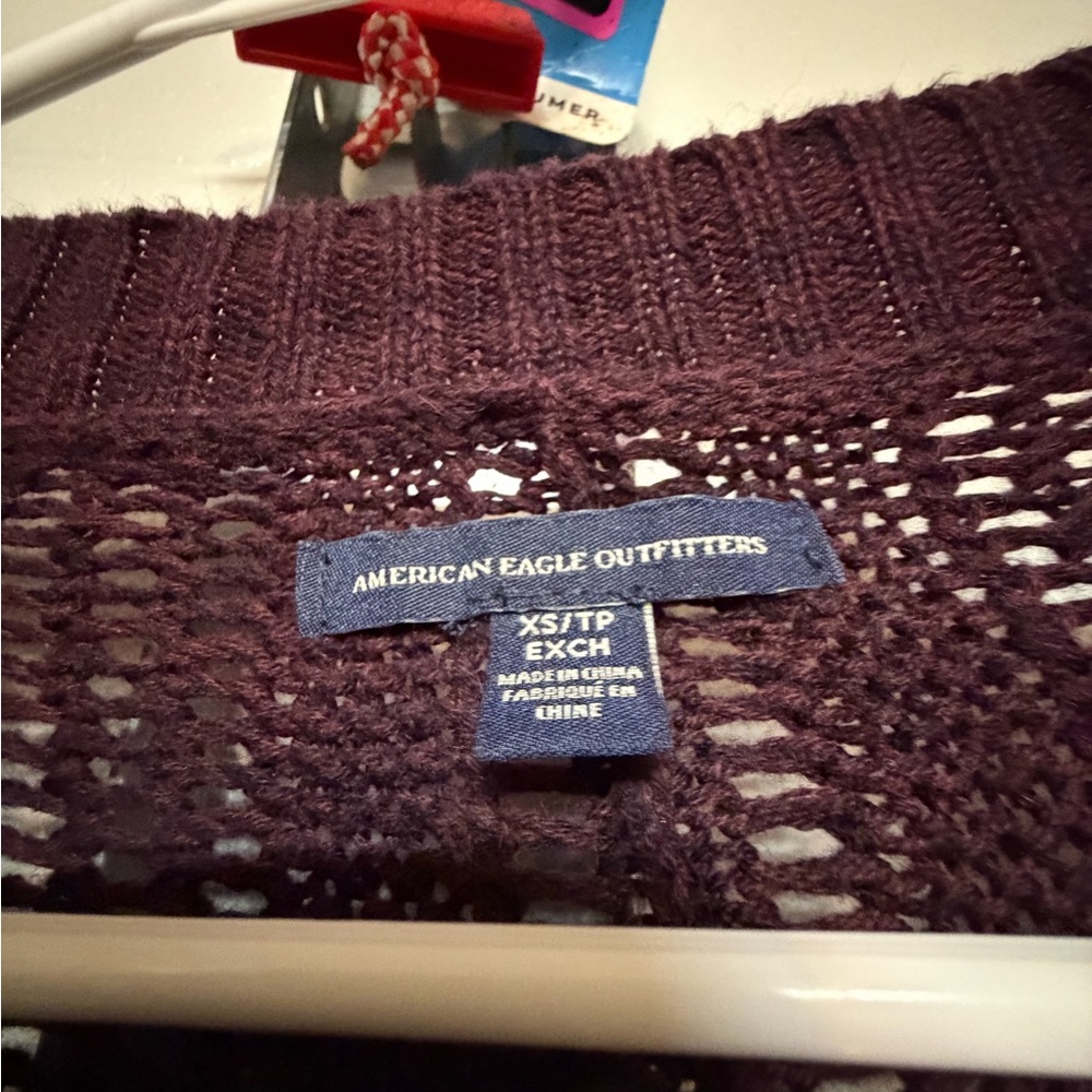 American Eagle Outfitters Women's Knit Cardigan - Deep Brown - Picture 3 of 4